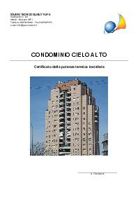 NUOVO! - Certificato della potenza termica installata (formato PDF)
